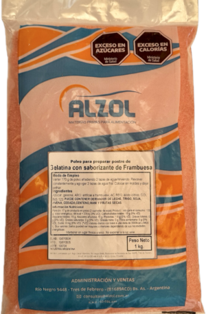 GELATINA FRAMBUESA "ALZOL"