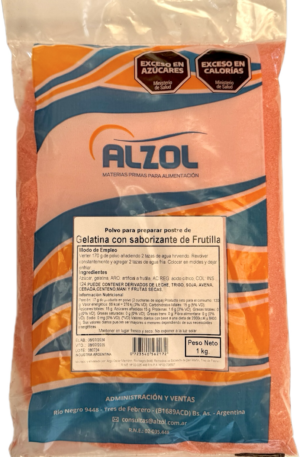 GELATINA FRUTILLA "ALZOL"